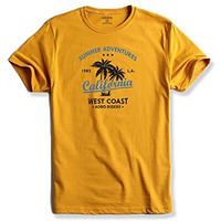 Adro Summer Adventures California Mens Printed T-Shirt (2Xl, Mustard)