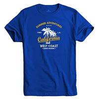 Adro Summer Adventures California Mens Printed T-Shirt (Rnr-M-Cll-Rb_Royal Blue_M)