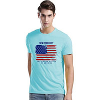 Adro Men's Usa American Flag Printed Cotton T-Shirts (Rnr-M-Nww-Mi_Mint_2Xl)