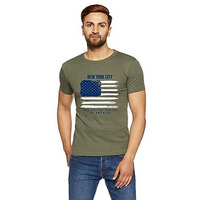 Adro Men's Usa American Flag Printed Cotton T-Shirts (Rnr-M-Nww-Ol_Olive_Xl)