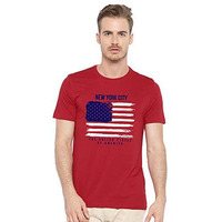 Adro Men's Usa American Flag Printed Cotton T-Shirts (Rnr-M-Nww-Rd_Red_S)