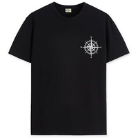 Adro Tshirt For Men | Printed T Shirt For Men | 100% Cotton Tshirt | Graphic Printed T-Shirt | Chest Printed Tshirt | Unisex Tshirt | T-Shirts Men| Rn24-Stick-Comp-Bl-Xl Black