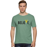 Adro Men's Believe Design Printed T-Shirt (Rnr-M-Bvv-Pt_Pista_Xl)