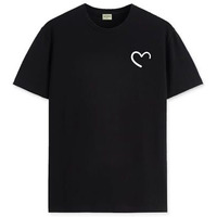 Adro Men's Solid Regular Fit T-Shirt (Rn24-Stick-Half-Bl_Black
