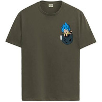 Adro Tshirt For Men | Anime T Shirt For Men | 100% Cotton Tshirt | Graphic Printed T-Shirt | Chest Printed Tshirt | Gogeta Anime Tshirt | T-Shirts| Rn24-Stick-Goge-Ol-M Olive