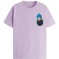 Adro Tshirt For Men | Anime T Shirt For Men | 100% Cotton Tshirt | Graphic Printed T-Shirt | Chest Printed Tshirt | Gogeta Anime Tshirt | T-Shirts| Rn24-Stick-Goge-Pu-Xl Purple