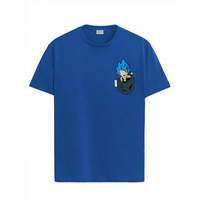 Adro Tshirt For Men | Anime T Shirt For Men | 100% Cotton Tshirt | Graphic Printed T-Shirt | Chest Printed Tshirt | Gogeta Anime Tshirt | T-Shirts| Rn24-Stick-Goge-Rb-2Xl Royal Blue