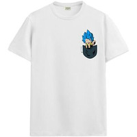 Adro Tshirt For Men | Anime T Shirt For Men | 100% Cotton Tshirt | Graphic Printed T-Shirt | Chest Printed Tshirt | Gogeta Anime Tshirt | T-Shirts| Rn24-Stick-Goge-Wh-L White