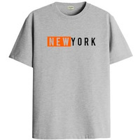 Adro Men's Solid Regular Fit T-Shirt (Rn24-Nky-Gr_Grey