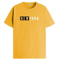 Adro Men's Solid Regular Fit T-Shirt (Rn24-Nky-Mu_Mustard