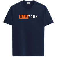 Adro Men's Solid Regular Fit T-Shirt (Rn24-Nky-Nb_Navy Blue