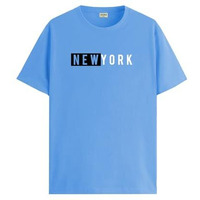 Adro Men's Solid Regular Fit T-Shirt (Rn24-Nky-Sk_Sky Blue
