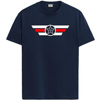 Adro Men's Solid Regular Fit T-Shirt (Rn24-Cap-Nb_Navy Blue