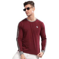Adro Full Sleeve Tshirt For Men | Full T Shirt For Men | 100% Slub Cotton Tshirt | Full Sleeve T-Shirt | Mens Full Sleeves T Shirts |Fr3-24-Mar-Mr-L Maroon