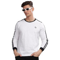 Adro Full Sleeve Tshirt For Men | Full T Shirt For Men | 100% Slub Cotton Tshirt | Full Sleeve T-Shirt | Mens Full Sleeves T Shirts |Fr3-24-Whi-Wh-Xl White