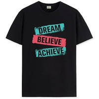 Adro Men's Solid Regular Fit T-Shirt (Rn24-Dba-Bl_Black