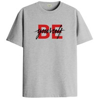 Adro Men's Solid Regular Fit T-Shirt (Rn24-Byo-Gr_Grey