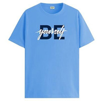 Adro Men's Solid Regular Fit T-Shirt (Rn24-Byo-Sk_Sky Blue