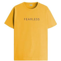Adro Men's Solid Regular Fit T-Shirt (Rn24-Frl-Mu_Mustard