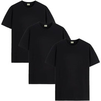 Adro T Shirts Pack Of 3 Mens Tshirts Cotton T Shirts For Men Pack Of 3 T Shirts Regular Fit Tshirts Combo T Shirts Solid Tshirt For Men | Rcm3-Pln-Bl-Bl-Bl-M Black