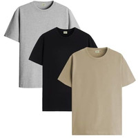 Adro T Shirts Pack Of 3 Mens Tshirts Cotton T Shirts For Men Pack Of 3 T Shirts Regular Fit Tshirts Combo T Shirts Solid Tshirt For Men | Rcm3-Pln-Bl-Be-Gr-Xl
