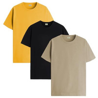 Adro T Shirts Pack Of 3 Mens Tshirts Cotton T Shirts For Men Pack Of 3 T Shirts Regular Fit Tshirts Combo T Shirts Solid Tshirt For Men | Rcm3-Pln-Bl-Be-Mu-Xl