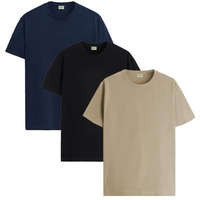 Adro T Shirts Pack Of 3 Mens Tshirts Cotton T Shirts For Men Pack Of 3 T Shirts Regular Fit Tshirts Combo T Shirts Solid Tshirt For Men | Rcm3-Pln-Bl-Be-Nb-L
