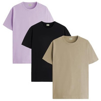 Adro T Shirts Pack Of 3 Mens Tshirts Cotton T Shirts For Men Pack Of 3 T Shirts Regular Fit Tshirts Combo T Shirts Solid Tshirt For Men | Rcm3-Pln-Bl-Be-Pu-S