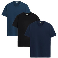 Adro T Shirts Pack Of 3 Mens Tshirts Cotton T Shirts For Men Pack Of 3 T Shirts Regular Fit Tshirts Combo T Shirts Solid Tshirt For Men | Rcm3-Pln-Bl-Nb-Sb-Xl