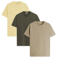 Adro T Shirts Pack Of 3 Mens Tshirts Cotton T Shirts For Men Pack Of 3 T Shirts Regular Fit Tshirts Combo T Shirts Solid Tshirt For Men | Rcm3-Pln-Ly-Ol-Be-2Xl
