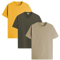 Adro T Shirts Pack Of 3 Mens Tshirts Cotton T Shirts For Men Pack Of 3 T Shirts Regular Fit Tshirts Combo T Shirts Solid Tshirt For Men | Rcm3-Pln-Mu-Ol-Be-Xl