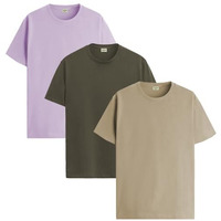 Adro T Shirts Pack Of 3 Mens Tshirts Cotton T Shirts For Men Pack Of 3 T Shirts Regular Fit Tshirts Combo T Shirts Solid Tshirt For Men | Rcm3-Pln-Pu-Ol-Be-M