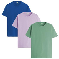 Adro T Shirts Pack Of 3 Mens Tshirts Cotton T Shirts For Men Pack Of 3 T Shirts Regular Fit Tshirts Combo T Shirts Solid Tshirt For Men | Rcm3-Pln-Pu-Rb-Pt-L