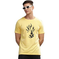 Adro Tshirt For Men | Printed T Shirt For Men | 100% Cotton T-Shirt |Printed T Shirt | T-Shirts | Rn24-Gok-Ly-S Light Yellow