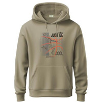 Adro Men's Cotton Blend Neck Hooded Sweatshirt (H24-Bcl-Be_Beige