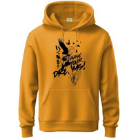 Adro Hoodies For Men | Printed Hoodie For Men | Cotton Hoodie | Mens Hoodies | Sweatshirt For Men | Hooded Hoodie | H24-Dream-Mu-Xl Mustard