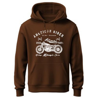 Adro Men's Cotton Neck Hooded Sweatshirt (H24-Ame-Br-S_Brown)
