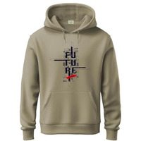 Adro Men's Regular Fit Hoodies | Printed Hoodie| Cotton Hoodie | Mens Hoodies | Sweatshirt For Men | Hooded Hoodie | H24-Ftr-Be-Medium Beige