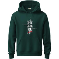 Adro Hoodies For Men, 320 Gsm Soft Cotton Hoodie Fabric, Long Lasting Printed Hoodies For Winter | Mens Hoodies | Sweatshirt For Men|H24-Ftr-Grn-M Green