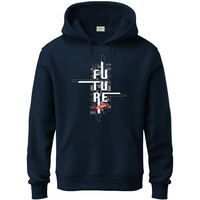 Adro Hoodies For Men | Printed Regular Fit Hoodie For Men | Cotton Hoodie | Mens Hoodies | Sweatshirt For Men | Hooded Hoodie | H24-Ftr-Nb-M Navy Blue (Medium)
