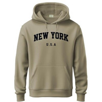 Adro Hoodies For Men | Printed Hoodie For Men | Cotton Hoodie | Mens Hoodies | Regular Fit Sweatshirt For Men | Hooded Hoodie | H24-New-Be-Medium Beige