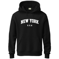 Adro Men's Regular Fit Hoodies | Printed Hoodie| Cotton Hoodie | Mens Hoodies | Sweatshirt For Men | Hooded Hoodie | H24-New-Bl-Xl Black