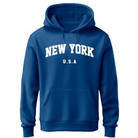 Adro Hoodie For Men, 320 Gsm Soft Cotton Hoodies, Long Lasting Prints New York Hoodie For Winter | Mens Hoodies | Sweatshirt For Men|H24-New-Rb-Xl Royal Blue