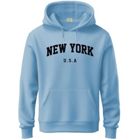 Adro Hoodies For Men | Printed Hoodie For Men | Cotton Hoodie | Mens Hoodies | Sweatshirt For Men | Hooded Regular Fit Hoodie | H24-New-Sk-X_Large Sky Blue