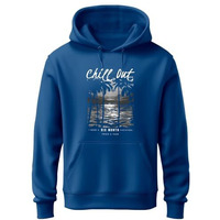 Adro Men's Cotton Neck Hooded Sweatshirt (H24-Chill-Rb_Royal Blue