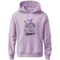 Adro Men's Cotton Neck Hooded Sweatshirt (H24-Luffy-Pu_Lavender