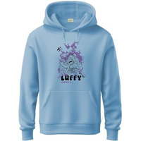 Adro Hoodies For Men | Printed Hoodie For Men | Cotton Hoodie | Mens Hoodies | Sweatshirt For Men | Hooded Hoodie | H24-Luffy-Sk-Xl Sky Blue