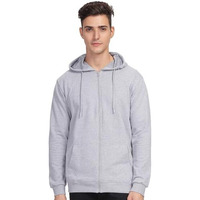 Adro Zipper Cotton Regular Fit Hoodies | Sweatshirt With Zipper | Jackets For Men | Mens Zipper Hoodie | Hoodie | Zh24-Pln-Gr-Medium Grey