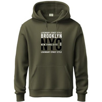 Adro Men's Cotton Blend Neck Hooded Sweatshirt (H24-Nyc-Ol-2Xl_Olive)