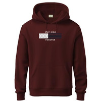 Adro Hoodies For Men | Printed Hoodie For Men | Cotton Hoodie | Mens Hoodies | Sweatshirt For Men | Hooded Regular Fit Hoodie | H24-Flag-Mediumr-Medium Maroon